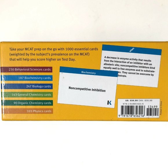 Kaplan Test Prep Set: Kaplan MCAT Flashcards + App by Kaplan Test Prep, 3rd Ed - Picture 2 of 4